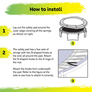 Upper Bounce UBPAD-S-9-SN Trampoline Super Spring Cover - Safety Pad, Fits 9 FT Round Trampoline Frame - Starry Night