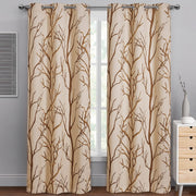 VCNY Home Kingdom Branch Blackout Grommet Curtain Panel, Taupe, 40 in x 95 in