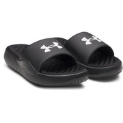 Under Armour Ignite Pro 8 Men's Fixed Strap Slides, Black White, Size 9, 6010383-004