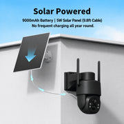Liwan 4G LTE Cellular Solar Outdoor Security Camera, 4MP Color Night Vision, 360 Panoramic PTZ, PIR Motion Detection, Two-Way Talk, IP65 Weatherproof, Rechargeable Battery, cb174s