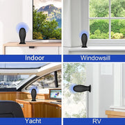 Qzgyoool Indoor Amplified HDTV Antenna, 360 Mile Range, Magnetic Base, 16.4 ft Cable, Supports 4K 1080p