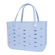 Mainstays Large All Purpose Flex Laundry Tote, Waterproof, Washable, Pale Blue, 18in W x 8.75in D x 13in H