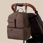 Itzy Ritzy Belong Utility Backpack Diaper Bag, Mocha, 17 Multi-Functional Pockets, Laptop Sleeve Fits Up to 16