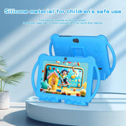 WUIUHOU 7 inch Kids Tablet - Android 12, 32GB ROM, 2+5MP Dual Camera, Blue - Shockproof Case