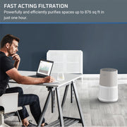 Rowenta Pure Air City Air Purifier, Portable, 360 HEPA Filtration, Smart Technology, White, 876 Sq Ft Coverage, PU2840U1