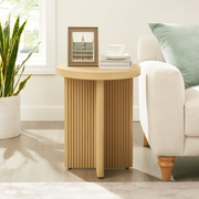 Better Homes & Gardens BHS336249972018 Lillian Fluted End Table, Natural Pine Finish