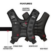 FitRx Weighted Vest, Neoprene Coated, Adjustable Strap, 8 lb, Unisex 30557