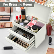 WORKPRO Mini Metal Tool Box, Cold Rolled Steel, 2 Drawers with Magnetic Tabs, PVC Liners, PP Feet Pads, Macaron, 10.8 x 5.9 x 8.2 in