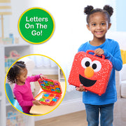 Just Play Sesame Street Elmos Learning Letters ABC Spelling Activity Set with 26 Removable Letters and Molded Plastic Carrying Case, Ages 2+, 57938