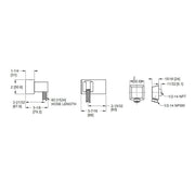 Pfister Modern Square 3-Piece Handshower Holder with Wall-Mounted Diverter and 60-Inch Metal Hose Brushed Nickel