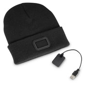 CAPLight 990426299 Rechargeable 4.0 2 Knit Black/Fleece RT APX Beanies, Real Tree & Black  Black Knit