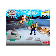 WWE Knuckle Crunchers WrestleMania Action Figures Set with 3 Figures, Launcher, 4 Ringside Accessories, Multicolor, JLH07