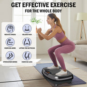 SLIMKEEPER Vibration Plate Exercise Machine with 200W Motor, 100 Speed Levels, LED Touchscreen, Remote Control - Portable
