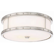 Minka Lavery LED Flush Mount Ceiling Light, 15.5 Inch, Brushed Nickel, Dimmable, Warm White 3000K, 30W 2659 Lumens, 827-84-L