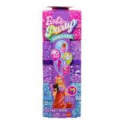 Mattel Barbie Party Unboxed Glam Party Series Red Sparkle Doll with 10 Surprises, Color-Change Makeup and Hair, Reversible Towel Dress, Accessories, JFY68