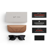 Ray-Ban Meta, Wayfarer  Glasses with Meta AI, 12 MP Ultra-Wide Camera, Polarized Gradient Graphite Lenses, Matte Black, Regular Fit
