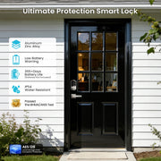 Veise Smart Keyless Entry Door Lock with Handle, Electronic Touchscreen Keypad, App Control, Satin Nickel