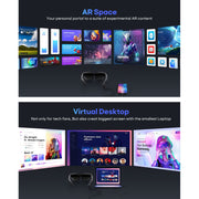 Fangor FGAR10 AR Glasses Smart Glasses with 201 Inch Micro OLED Virtual Theater 1080P 3D Movie 50 FOV 400 Nits Brightness