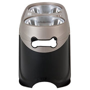 Petmate 23479 Easy Reach Pet Diner, Black/Pearl Tan