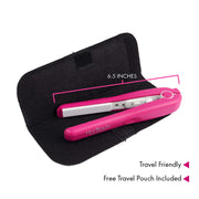 Kiss Products Professional Ceramic Mini Flat Iron, 1/2 Inch Plates, Fast Heating to 450F, Anti-Frizz Technology, Travel-Friendly Violet, HFIM050N