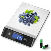 MULISOFT Food Scale  Kitchen Scale  MULISOFT Food Scales for Kitchen  LCD Display in Grams Ounces Pounds - Stainless Steel