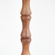 Oneach 62 in Retro Floor Lamp, Vintage Natural Wood Grain, Brown Resin Body, Linen Fabric Shade, Rotary Switch, E26 Bulb Socket, AMZ-F1241AT