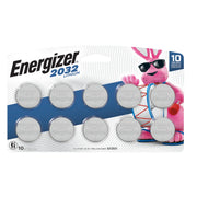 Energizer 2032BP-10 2032 3V Lithium Coin Batteries (10 Pack)