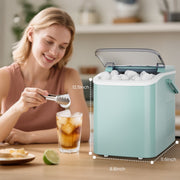 Concetta ZBJ-PP10A-GN Portable Ice Maker, 26.5 lb/Day Capacity, Two Ice Sizes, Green