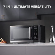Toshiba Master Series 7-in-1 Countertop Microwave Oven Air Fryer Combo, Inverter, Convection, Broil, Humidity Sensor, 1.0 cu.ft, 1000W, Black Stainless Steel ML2-TC10SAIT(BS)