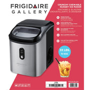 Frigidaire EFIC214 Gallery Nugget Ice Maker, 33 lbs. Daily Capacity, Stainless Steel, Black