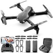 4DRC 4D-V13 13 Drone with 1080P HD Camera for Adults and Kids, FPV Live Video Foldable Beginners Toys 2 Batteries, Black