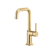 Brizo Odin Bar Faucet, 1.8 GPM, Single Hole, Square Spout, Polished Gold, Single Handle, 61065LF-LHP