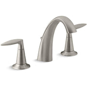 KOHLER K-45102-4-BN Alteo 2-Handle Widespread Bathroom Faucet with Metal Drain in Brushed Nickel