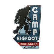 Open Road Brands Camp Bigfoot Hide & Seek Metal Sign, Rustic Wall Decor, 22.75 in x 34.13 in, 90229061