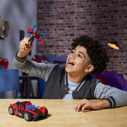 Hasbro Marvel Spider-Man VenomVersus Epic World of Action Miles Morales Remix Blast Racer, Red and Black, 4-Inch Figure and Vehicle Set