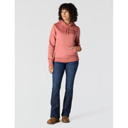 Carhartt Women's Iconic Clarksburg Logo Athletic Sweatshirt, Dusty Cedar Heather, Medium, 102791-RD0