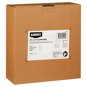 HART Tools Lay Flat Pneumatic Air Hose, 50 ft, 1/4 in, Kink Resistant, 360 Swivel Fittings, 300 PSI, Black