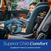 Chicco MyFit Zip Harness + Booster Car Seat, 2-in-1 Convertible, DuoGuard Side-Impact Protection, Nightfall, Adjustable Headrest and Recline