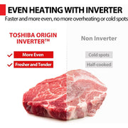 Toshiba 6-in-1 Inverter Countertop Microwave Oven Air Fryer Combo, 0.9 cu.ft, 11.3 in Turntable, 27 Auto Menus, Stainless Steel ML2-EC09SAIT(SS)