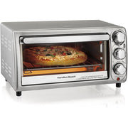 Hamilton Beach 31143 4-Slice Countertop Toaster Oven with Bake Pan, Stainless Steel