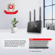 ASUS RT-AC65 AC1750 Dual-Band Wi-Fi Router with Lifetime Internet Security - Black