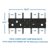 Mount-it MI-319L Articulating/Tilting/Swivel Wall Mount for 42'' - 70'' LCD/Plasma/LED Screens