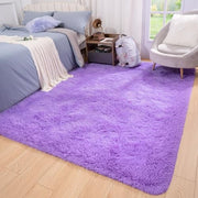 Softlife Light Purple Area Rug, Fluffy Shag Plush Non-Slip Carpet for Bedroom, Living Room, Kids, Dorm, 4x5.3 Feet