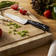Henckels Everpoint 5.5-in Stainless Steel Prep Knife, Black Triple Rivet Handle, Full Tang, Rust Resistant, 1033516