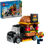 LEGO 6465028 City Burger Truck Toy Building Set, Pretend Play Toy 60404