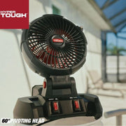 Hyper Tough C1024 20V 7.5 inch Cordless Misting Fan with 1.5Ah Lithium-ion Battery Pack Powered