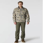 Carhartt 106443-Gm5  Loose-Fit Quarter-Zip Fleece Pullover for Men - Khaki Vintage Camo - XL