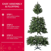Holiday Time TG76M4JAKX00 7.5' Donner Fir Green Artificial Christmas Tree, 1,270 Branch Tips
