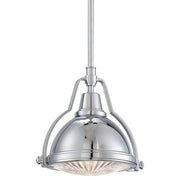 Minka Lavery 2252-77 1 Light Pendant in Chrome Finish w/ Metal Shade