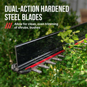 Skil Cordless Hedge Trimmer Kit, 40V Brushless Motor, 24-Inch Dual-Action Steel Blades, 2.0Ah Battery, 60W Charger, HT2400C-11